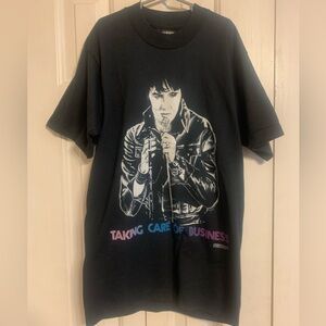 Vintage Elvis Presley T-Shirt Small Taking Care Of Business